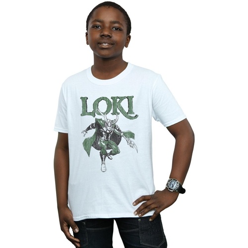 textil Niño Camisetas manga corta Marvel Loki Scepter Blanco