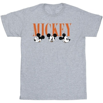 textil Niña Camisetas manga larga Disney Mickey Mouse Faces Gris