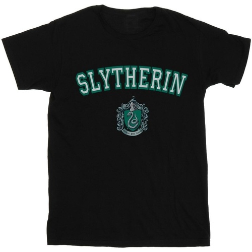 textil Hombre Camisetas manga larga Harry Potter Slytherin Crest Negro