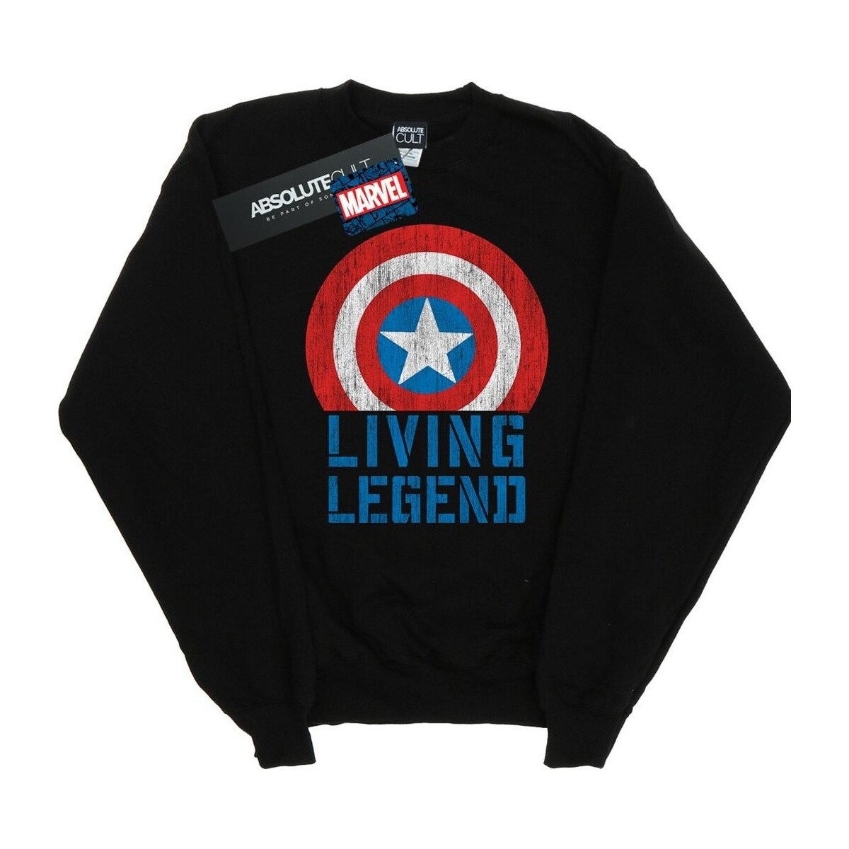 textil Niña Sudaderas Marvel Captain America Living Legend Negro