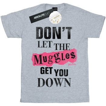 textil Hombre Camisetas manga larga Harry Potter Muggles Clippings Gris