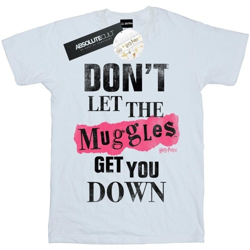 textil Hombre Camisetas manga larga Harry Potter Muggles Clippings Blanco