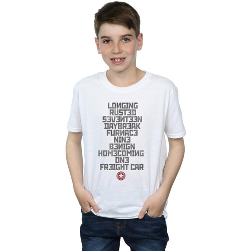 textil Niño Tops y Camisetas Marvel Winter Soldier Trigger Words Blanco