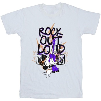 textil Niña Camisetas manga larga Disney Mickey Mouse Rock Out Loud Blanco