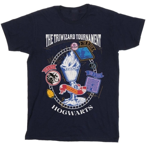 textil Hombre Camisetas manga larga Harry Potter Triwizard Poster Azul