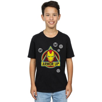 textil Niño Tops y Camisetas Marvel Iron Man Armor Up Badge Negro