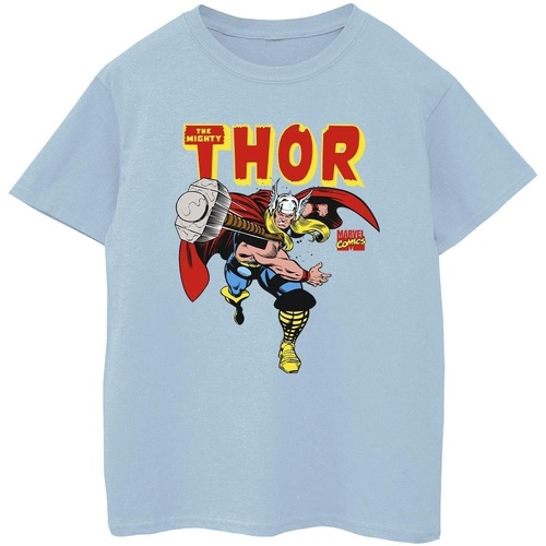 textil Niño Camisetas manga corta Avengers, The (Marvel) Thor Hammer Throw Azul