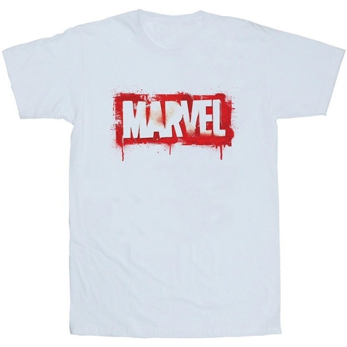 textil Niño Camisetas manga corta Avengers, The (Marvel) Brick Spray Logo Blanco