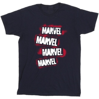 textil Niño Camisetas manga corta Avengers, The (Marvel) Grafitti Logos Azul