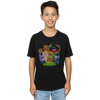 textil Niño Camisetas manga corta Disney The Muppets Group Circle Negro