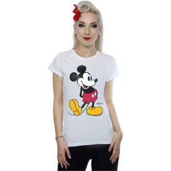 textil Mujer Camisetas manga larga Disney Mickey Mouse Classic Kick Blanco