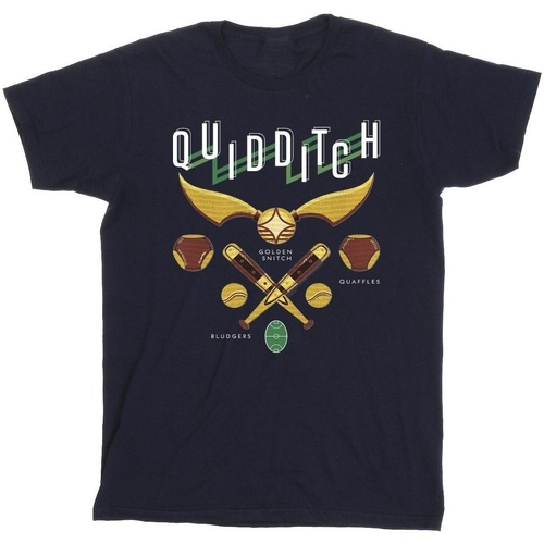 textil Hombre Camisetas manga larga Harry Potter Quidditch Bludgers Quaffles Azul