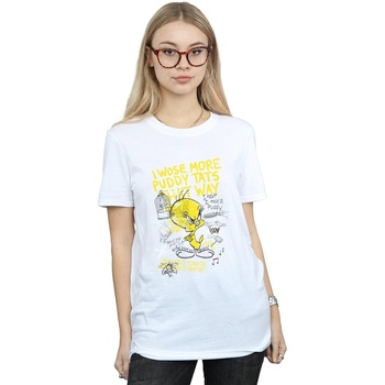 textil Mujer Camisetas manga larga Dessins Animés BI31216 Blanco