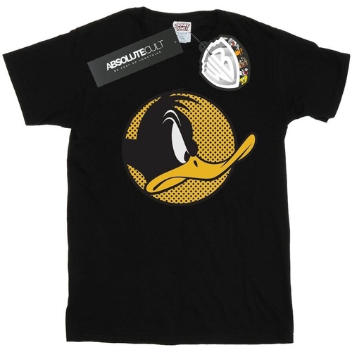 textil Mujer Camisetas manga larga Dessins Animés Daffy Duck Dotted Profile Negro