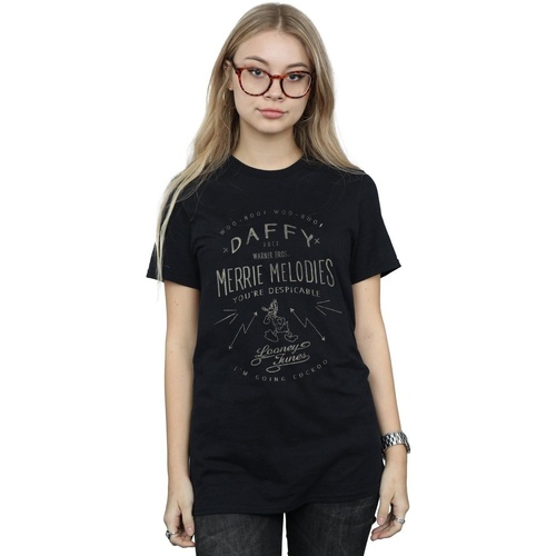 textil Mujer Camisetas manga larga Dessins Animés BI31356 Negro