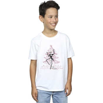 textil Niño Tops y Camisetas Disney The Nightmare Before Christmas Tree Pink Blanco
