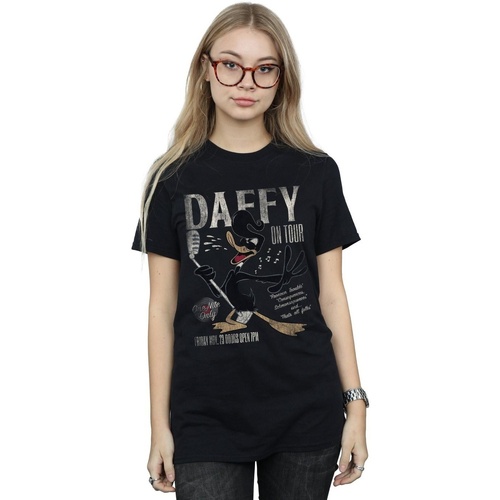 textil Mujer Camisetas manga larga Dessins Animés Daffy Duck Concert Negro