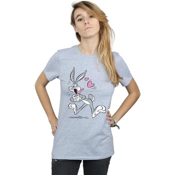 textil Mujer Camisetas manga larga Dessins Animés Bugs Bunny In Love Gris