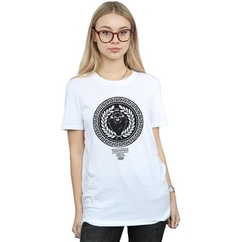 textil Mujer Camisetas manga larga Dessins Animés Taz Greek Circle Blanco
