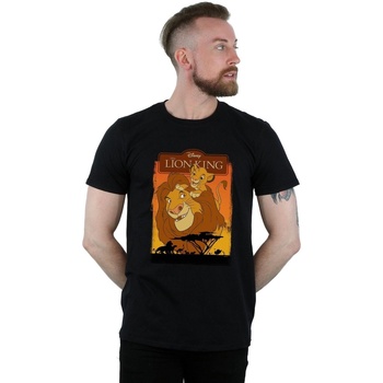 textil Hombre Camisetas manga larga Disney The Lion King Simba And Mufasa Negro