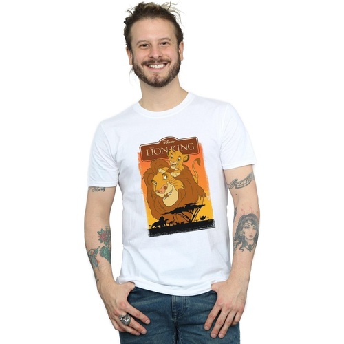 textil Hombre Camisetas manga larga Disney The Lion King Simba And Mufasa Blanco