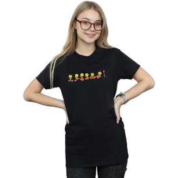 textil Mujer Camisetas manga larga Dessins Animés Tweety Pie Colour Code Negro