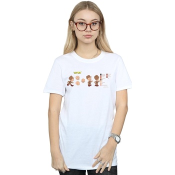 textil Mujer Camisetas manga larga Dessins Animés Elmer Fudd Colour Code Blanco