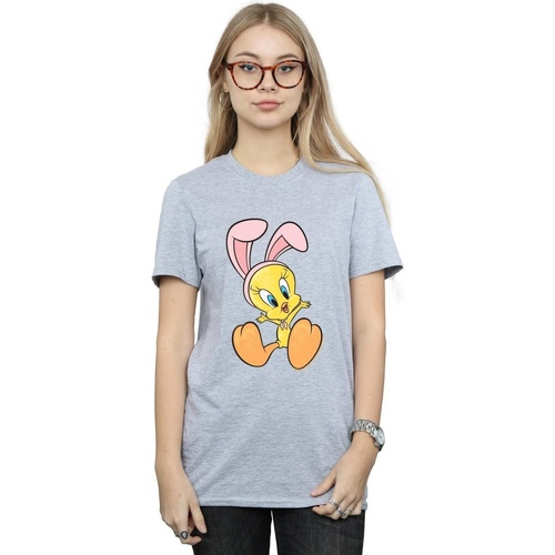 textil Mujer Camisetas manga larga Dessins Animés Tweety Pie Bunny Ears Gris
