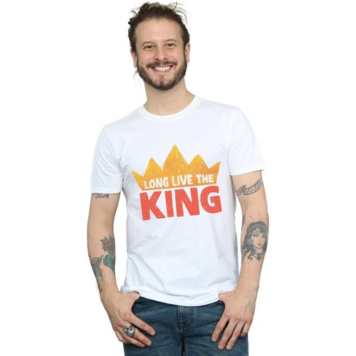 textil Hombre Camisetas manga larga Disney The Lion King Movie Long Live The King Blanco