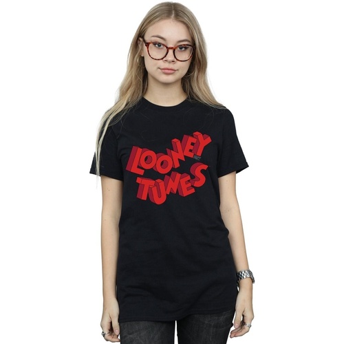 textil Mujer Camisetas manga larga Dessins Animés 3D Logo Negro