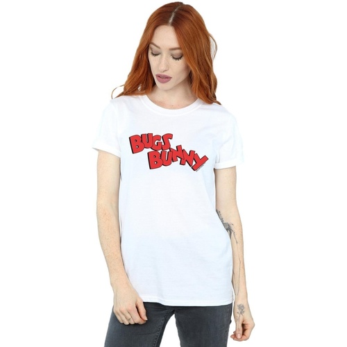 textil Mujer Camisetas manga larga Dessins Animés Bugs Bunny Name Blanco