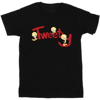 textil Mujer Camisetas manga larga Dessins Animés Tweety Trio Negro