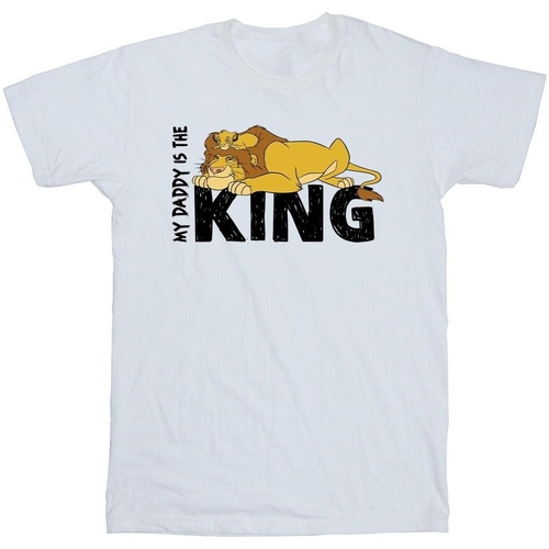 textil Hombre Camisetas manga larga Disney The Lion King Daddy Is King Blanco