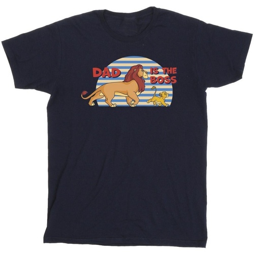 textil Hombre Camisetas manga larga Disney The Lion King Dad Boss Azul