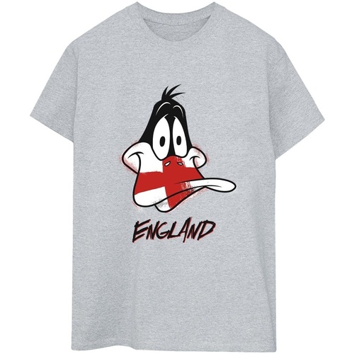 textil Mujer Camisetas manga larga Dessins Animés Daffy England Face Gris