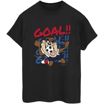textil Mujer Camisetas manga larga Dessins Animés Taz Goal Goal Goal Negro