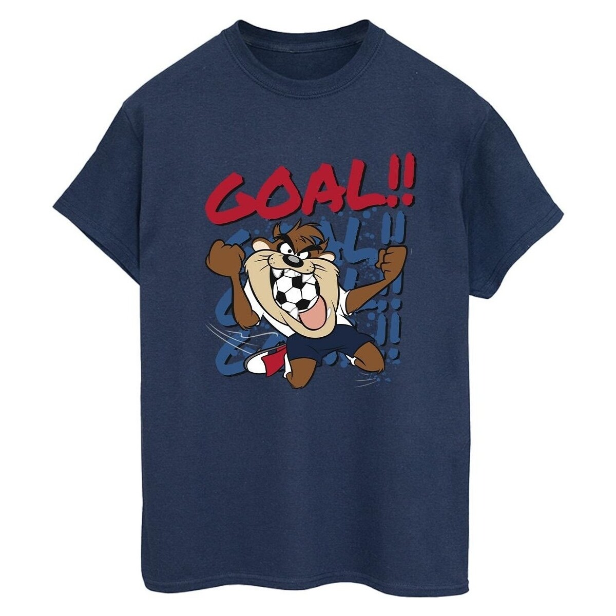 textil Mujer Camisetas manga larga Dessins Animés Taz Goal Goal Goal Azul