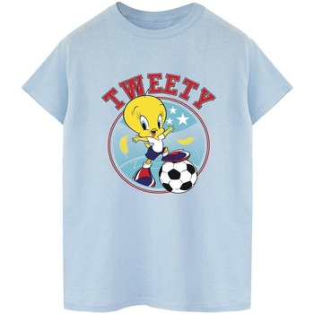 textil Mujer Camisetas manga larga Dessins Animés Tweety Football Circle Azul