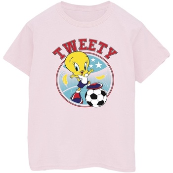 textil Mujer Camisetas manga larga Dessins Animés Tweety Football Circle Rojo