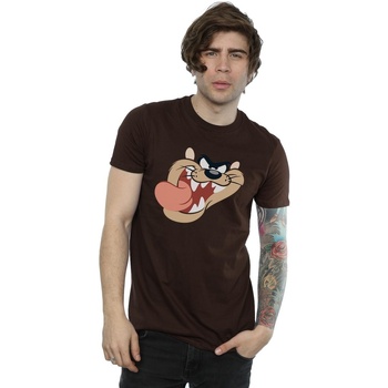 textil Hombre Camisetas manga larga Dessins Animés Tasmanian Devil Face Multicolor