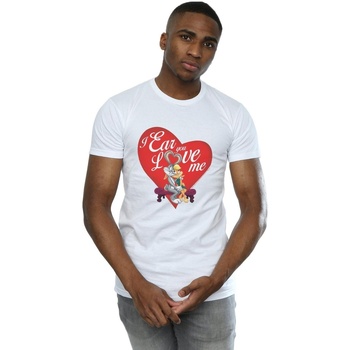 textil Hombre Camisetas manga larga Dessins Animés Bugs Bunny And Lola Valentine's Day Love Me Blanco