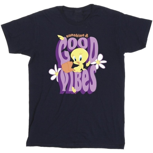 textil Hombre Camisetas manga larga Dessins Animés Tweeday Sunshine & Good Vibes Azul