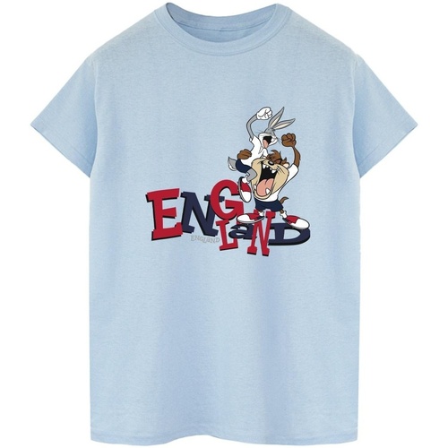 textil Hombre Camisetas manga larga Dessins Animés Bugs & Taz England Azul