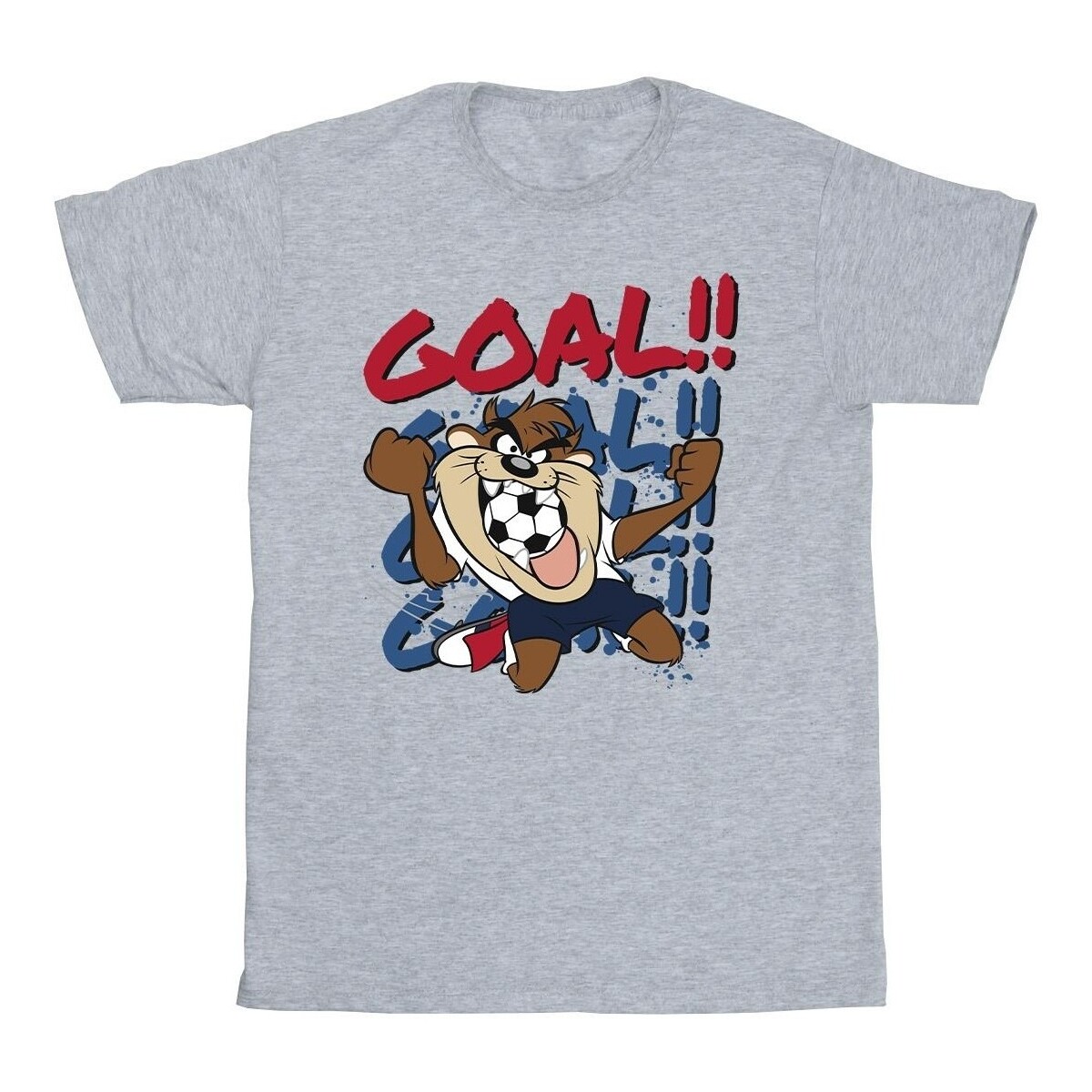 textil Hombre Camisetas manga larga Dessins Animés Taz Goal Goal Goal Gris