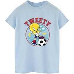 textil Hombre Camisetas manga larga Dessins Animés Tweety Football Circle Azul