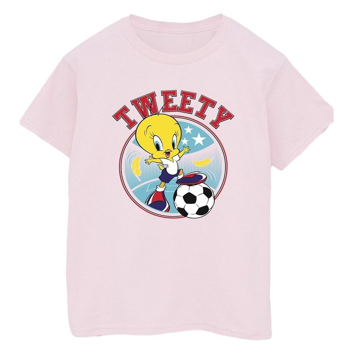 textil Hombre Camisetas manga larga Dessins Animés Tweety Football Circle Rojo