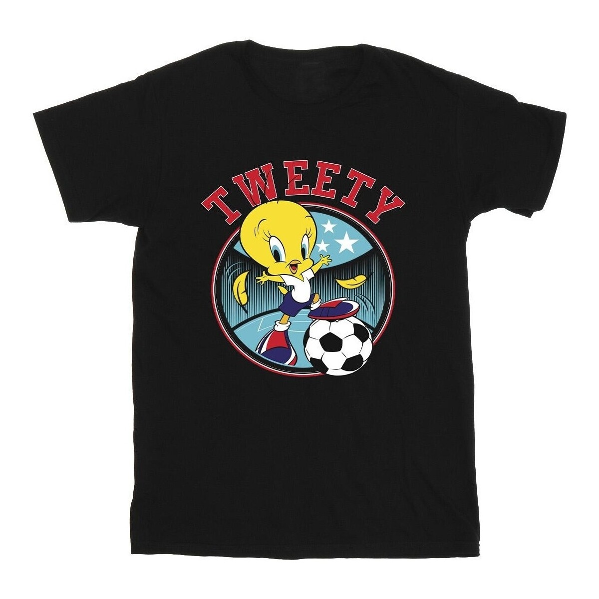 textil Hombre Camisetas manga larga Dessins Animés Tweety Football Circle Negro