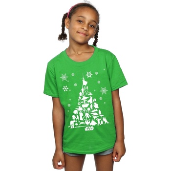 textil Niña Camisetas manga larga Disney Christmas Tree Verde