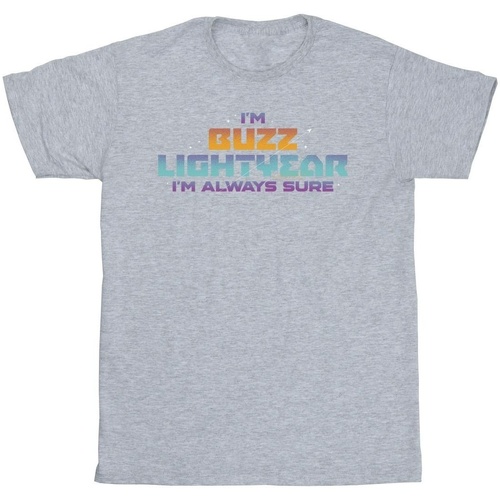 textil Hombre Camisetas manga larga Disney Lightyear Always Sure Text Gris