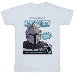 textil Niña Camisetas manga larga Star Wars The Mandalorian Mando Comic Cover Blanco